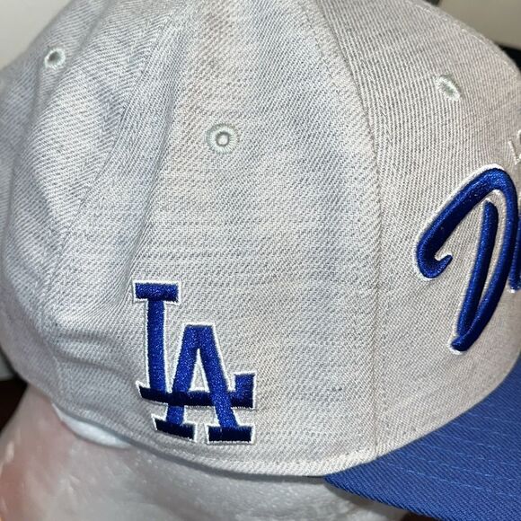 High Crown Brand 47 LA Dodgers SnapBack Baseball cap hat Wool Blend Gray/Blue - Picture 3 of 7